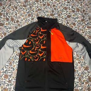 Nike Black and Orange Smiley Jacket